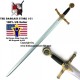 New Nerf Like 45.5" Medieval Masonic Foam Padded Knights Templar Crusader Sword Great for Costumes & kids presents